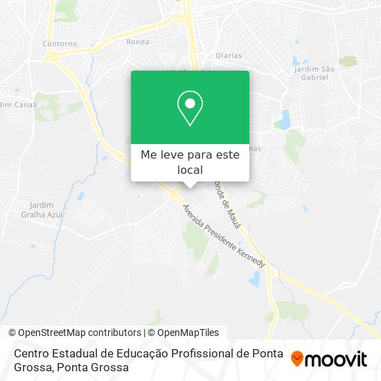 Centro Estadual de Educação Profissional de Ponta Grossa mapa
