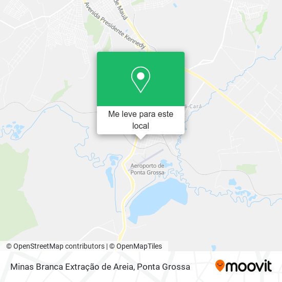 Minas Branca Extração de Areia mapa