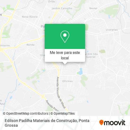 Edilson Padilha Materiais de Construção mapa