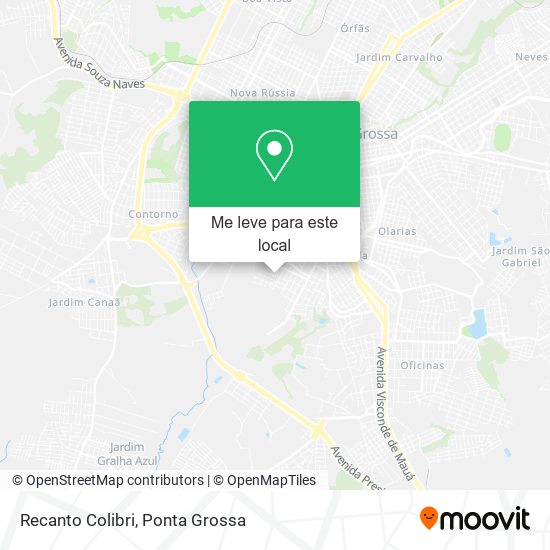 Recanto Colibri mapa