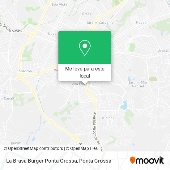La Brasa Burger Ponta Grossa mapa