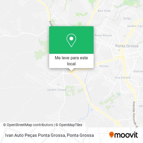 Ivan Auto Peças Ponta Grossa mapa