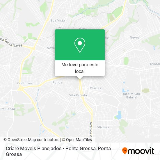 Criare Móveis Planejados - Ponta Grossa mapa