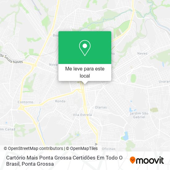 Cartório Mais Ponta Grossa Certidões Em Todo O Brasil mapa