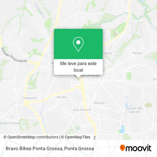 Bravo Bikes Ponta Grossa mapa