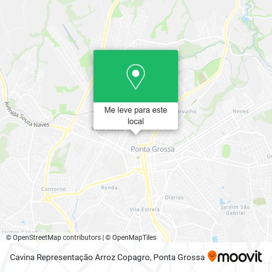 Cavina Representação Arroz Copagro mapa