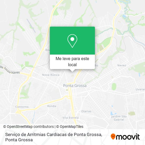 Serviço de Arritmias Cardíacas de Ponta Grossa mapa