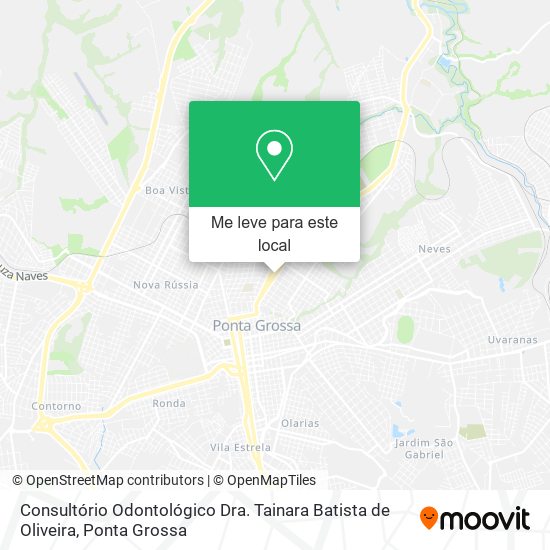 Consultório Odontológico Dra. Tainara Batista de Oliveira mapa