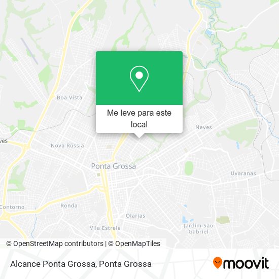 Alcance Ponta Grossa mapa