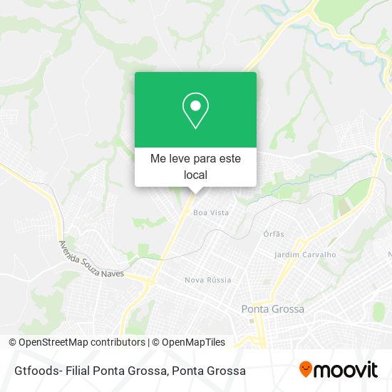 Gtfoods- Filial Ponta Grossa mapa