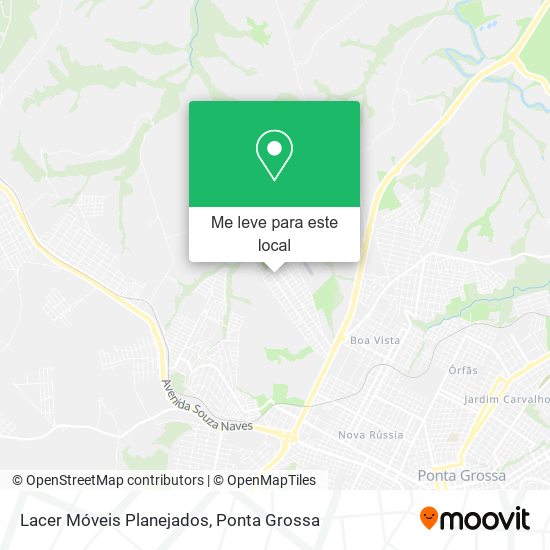 Lacer Móveis Planejados mapa