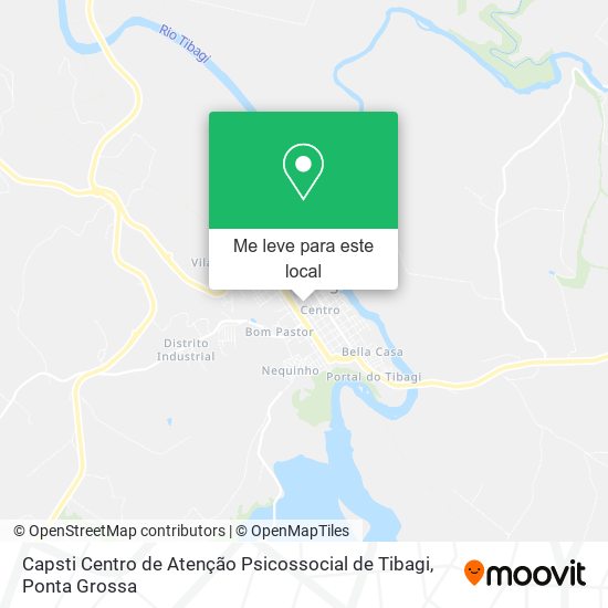 Capsti Centro de Atenção Psicossocial de Tibagi mapa