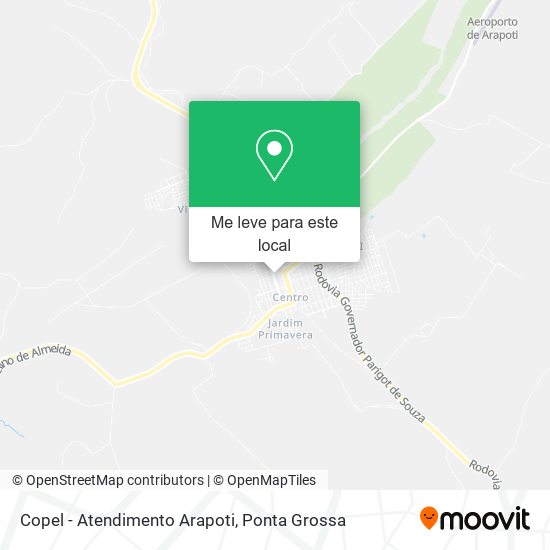 Copel - Atendimento Arapoti mapa