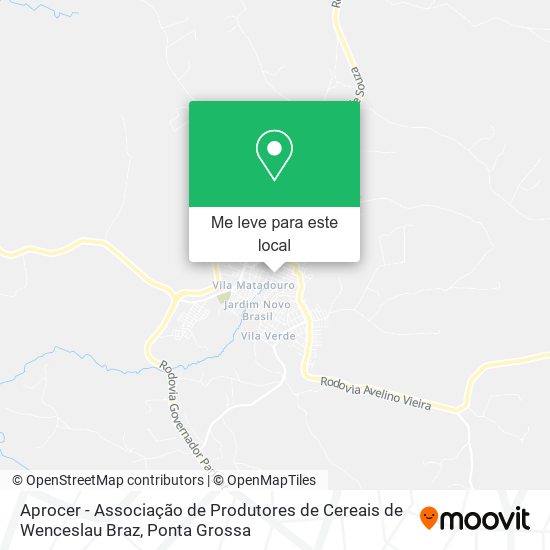 Aprocer - Associação de Produtores de Cereais de Wenceslau Braz mapa