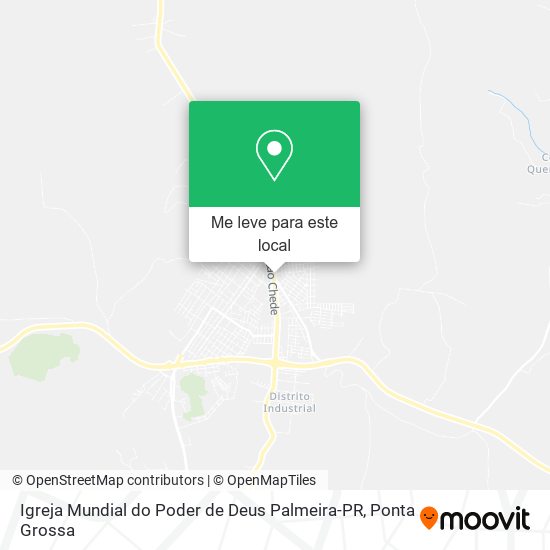 Igreja Mundial do Poder de Deus Palmeira-PR mapa