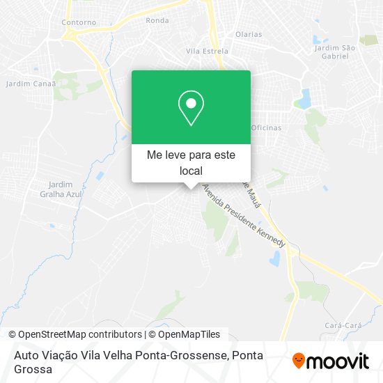 Auto Viação Vila Velha Ponta-Grossense mapa