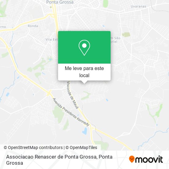 Associacao Renascer de Ponta Grossa mapa