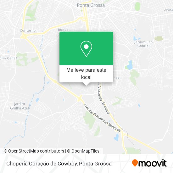 Choperia Coração de Cowboy mapa