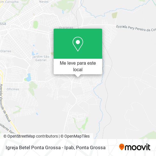 Igreja Betel Ponta Grossa - Ipab mapa