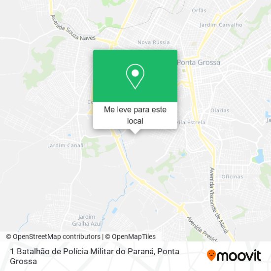 1 Batalhão de Polícia Militar do Paraná mapa