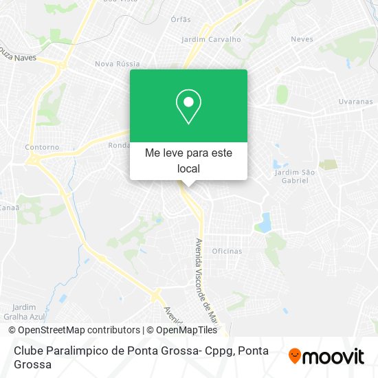 Clube Paralimpico de Ponta Grossa- Cppg mapa