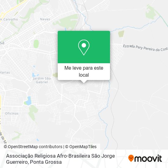 Associação Religiosa Afro-Brasileira São Jorge Guerreiro mapa