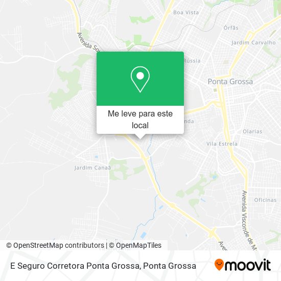 E Seguro Corretora Ponta Grossa mapa