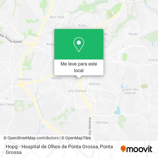Hopg - Hospital de Olhos de Ponta Grossa mapa