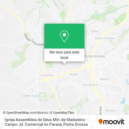 Igreja Assembleia de Deus Min. de Madureira - Campo Jd. Comercial no Paraná mapa