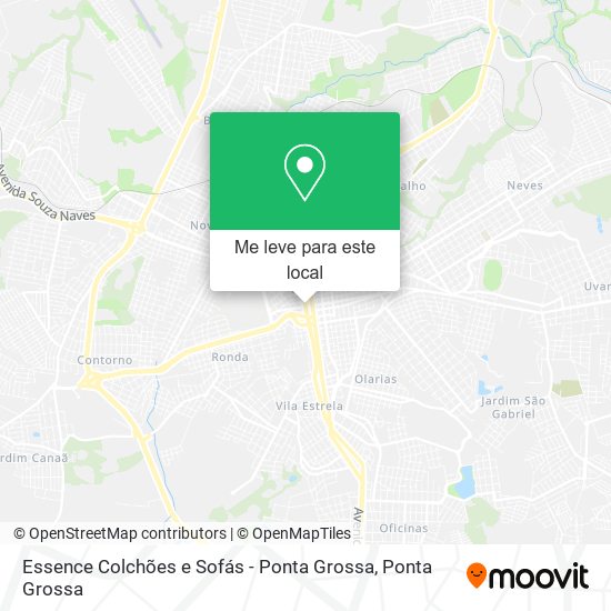 Essence Colchões e Sofás - Ponta Grossa mapa