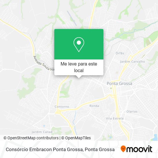 Consórcio Embracon Ponta Grossa mapa