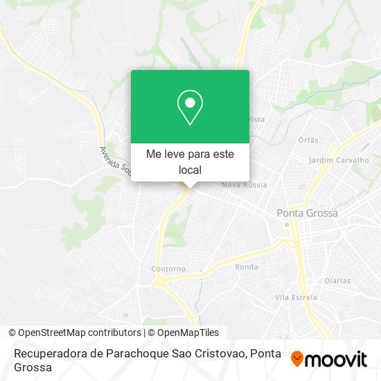 Recuperadora de Parachoque Sao Cristovao mapa