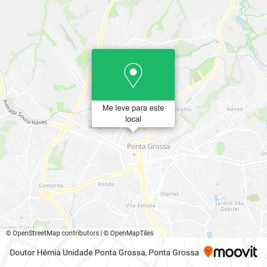 Doutor Hérnia Unidade Ponta Grossa mapa