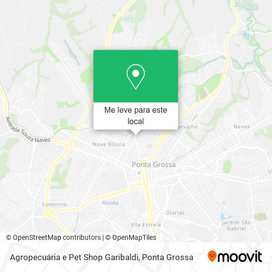 Agropecuária e Pet Shop Garibaldi mapa