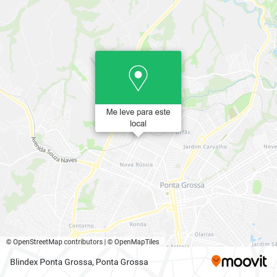 Blindex Ponta Grossa mapa