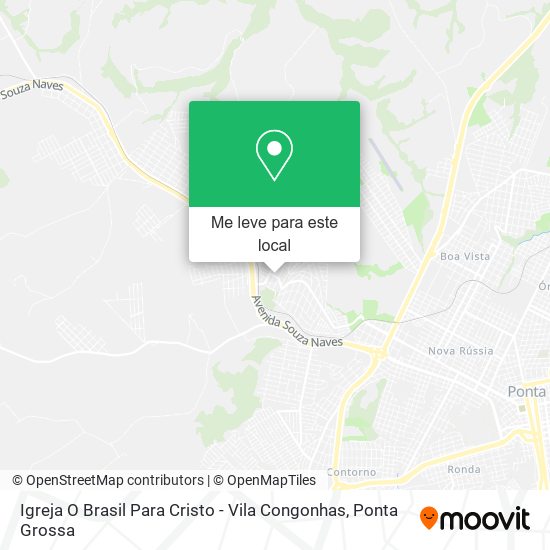 Igreja O Brasil Para Cristo - Vila Congonhas mapa