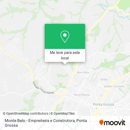 Monte Belo - Empreiteira e Construtora mapa