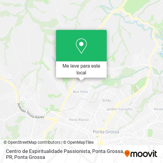 Centro de Espiritualidade Passionista, Ponta Grossa, PR mapa