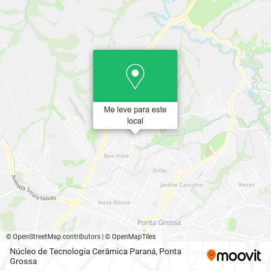 Núcleo de Tecnologia Cerâmica Paraná mapa