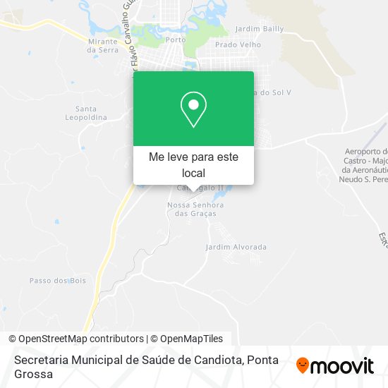 Secretaria Municipal de Saúde de Candiota mapa