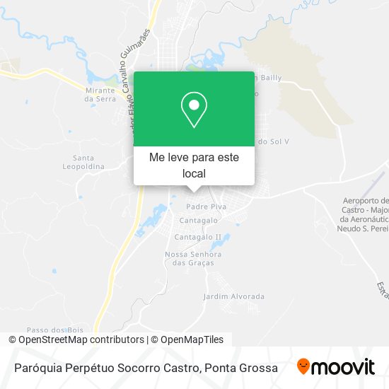 Paróquia Perpétuo Socorro Castro mapa