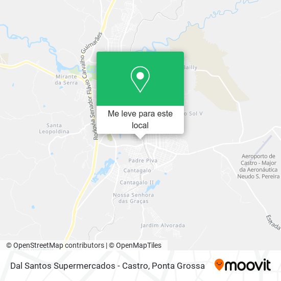 Dal Santos Supermercados - Castro mapa