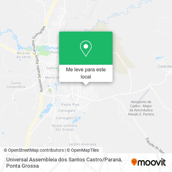Universal Assembleia dos Santos Castro / Paraná mapa
