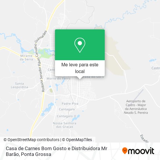 Casa de Carnes Bom Gosto e Distribuidora Mr Barão mapa