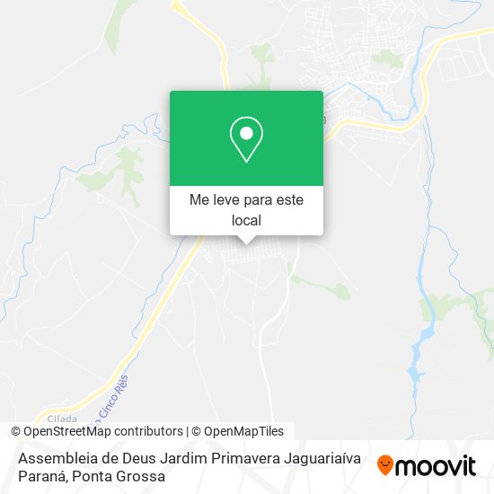 Assembleia de Deus Jardim Primavera Jaguariaíva Paraná mapa