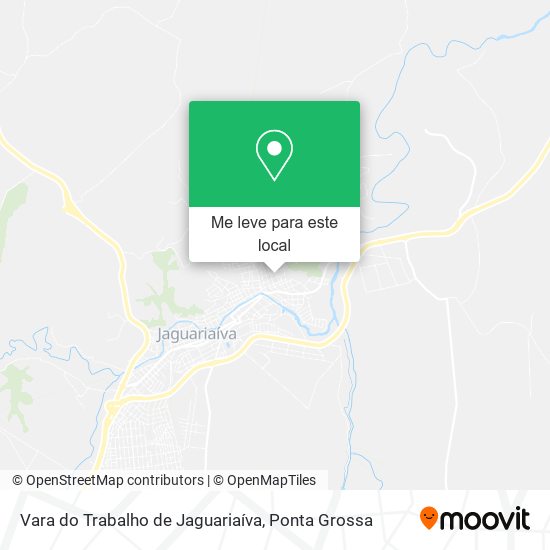 Vara do Trabalho de Jaguariaíva mapa