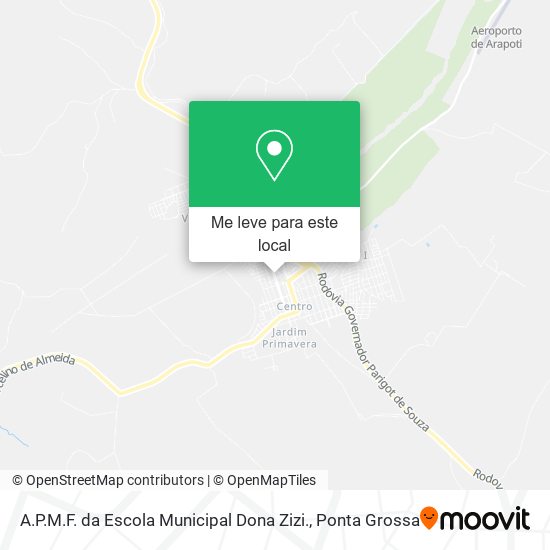 A.P.M.F. da Escola Municipal Dona Zizi. mapa