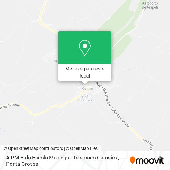 A.P.M.F. da Escola Municipal Telemaco Carneiro. mapa