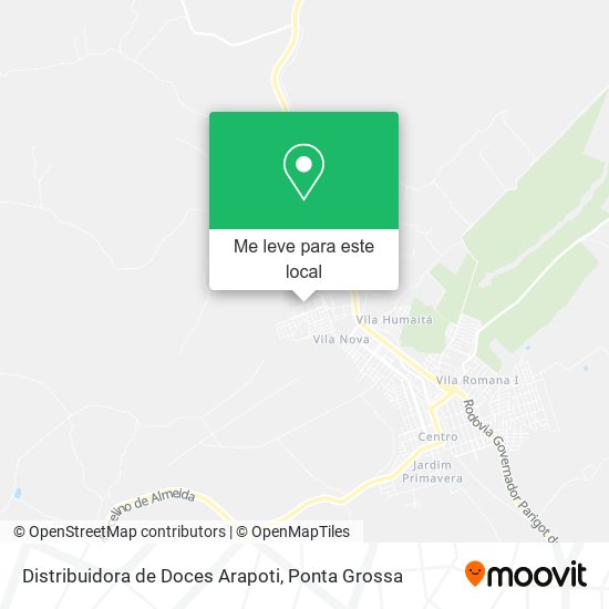 Distribuidora de Doces Arapoti mapa