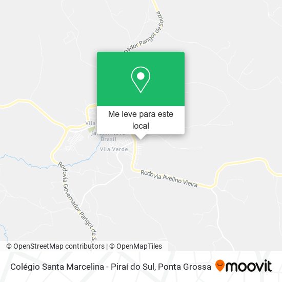 Colégio Santa Marcelina - Piraí do Sul mapa